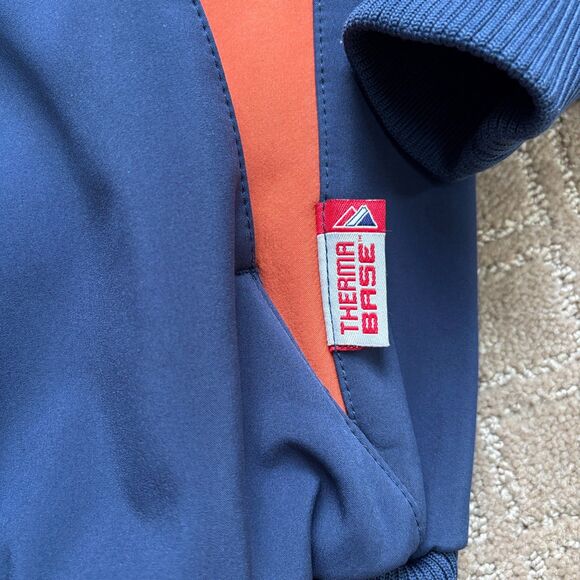 2007 MLB World Series Majestic Therma Base Jacket Mens M Navy Orange Full Zip - Picture 5 of 11